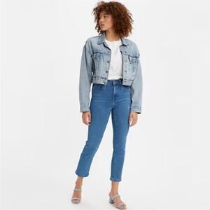 Levi's Premium 724 High Rise Straight Crop Jeans 27